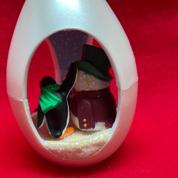 Three Penguin and a Snowman Hallmark Ornament - Picture 4 of 10